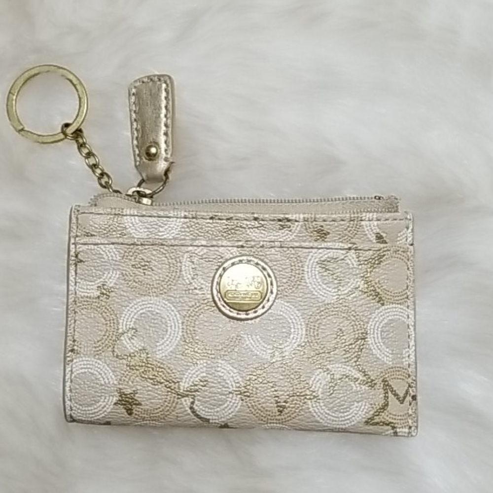 Coach coin purse, key chain, and card holder.